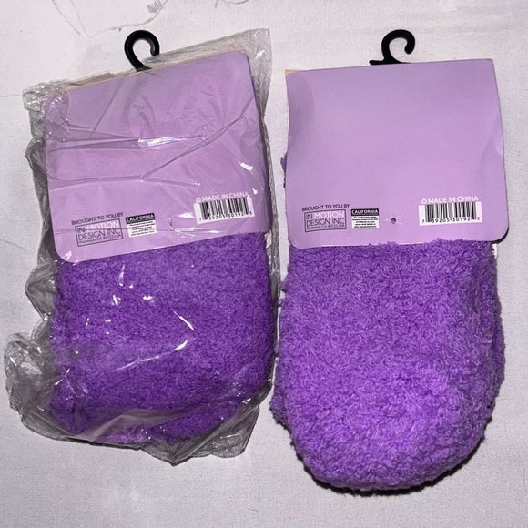 Socks Plush Fuzzy Sock Mid Calf Solid Warm Cozy Pull on Mid Length Winter Socks - Picture 3 of 3